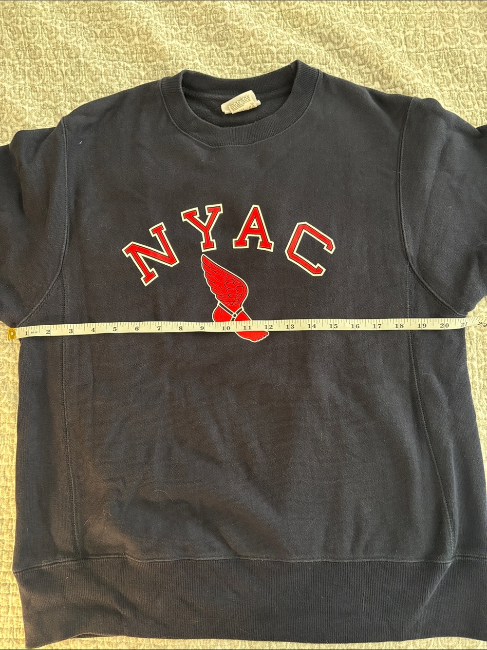 Navy Crewneck NYAC Graphic - Picture 3 of 6